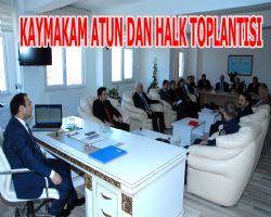 Bahl Kaymakam Ahmet ATUN, halk toplants dzenledi.